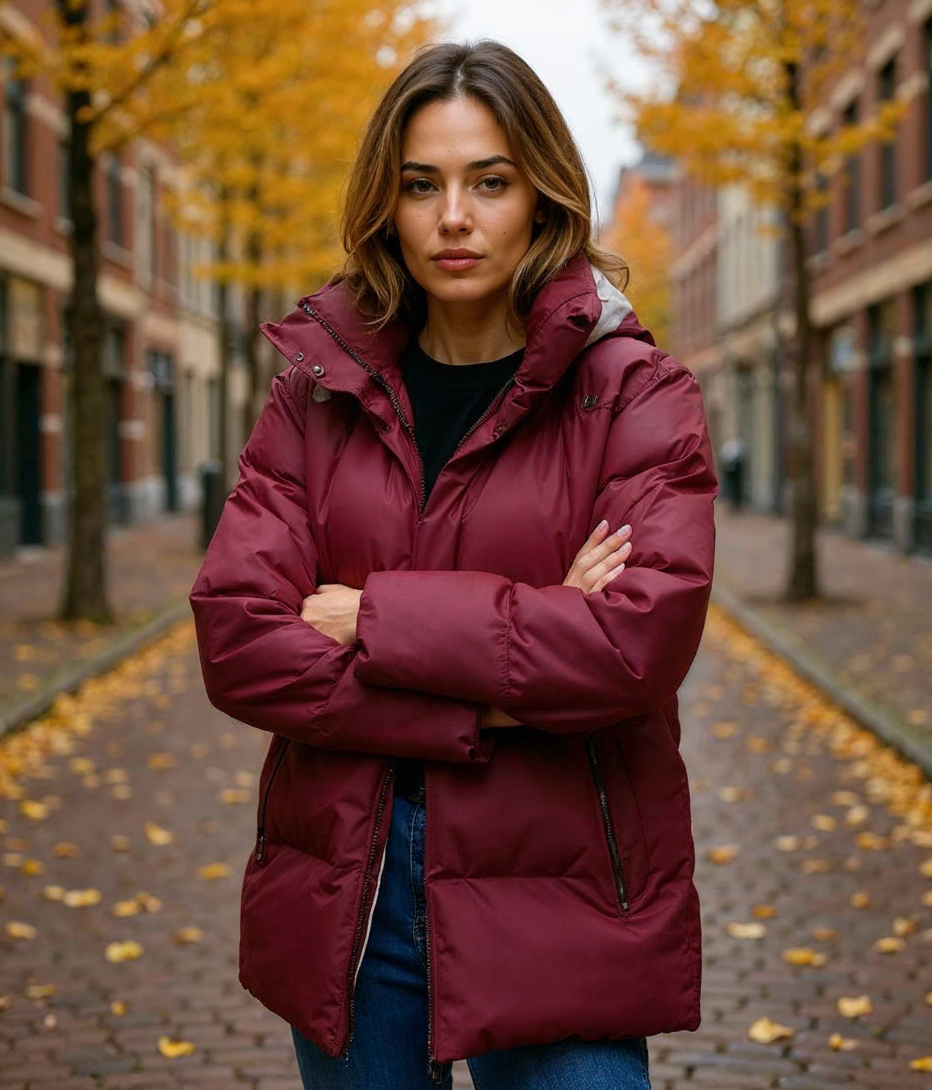 Marit l Lange Dames Jas Winter met Capuchon - Licht Gewatteerde Damesjas in Diverse Kleuren