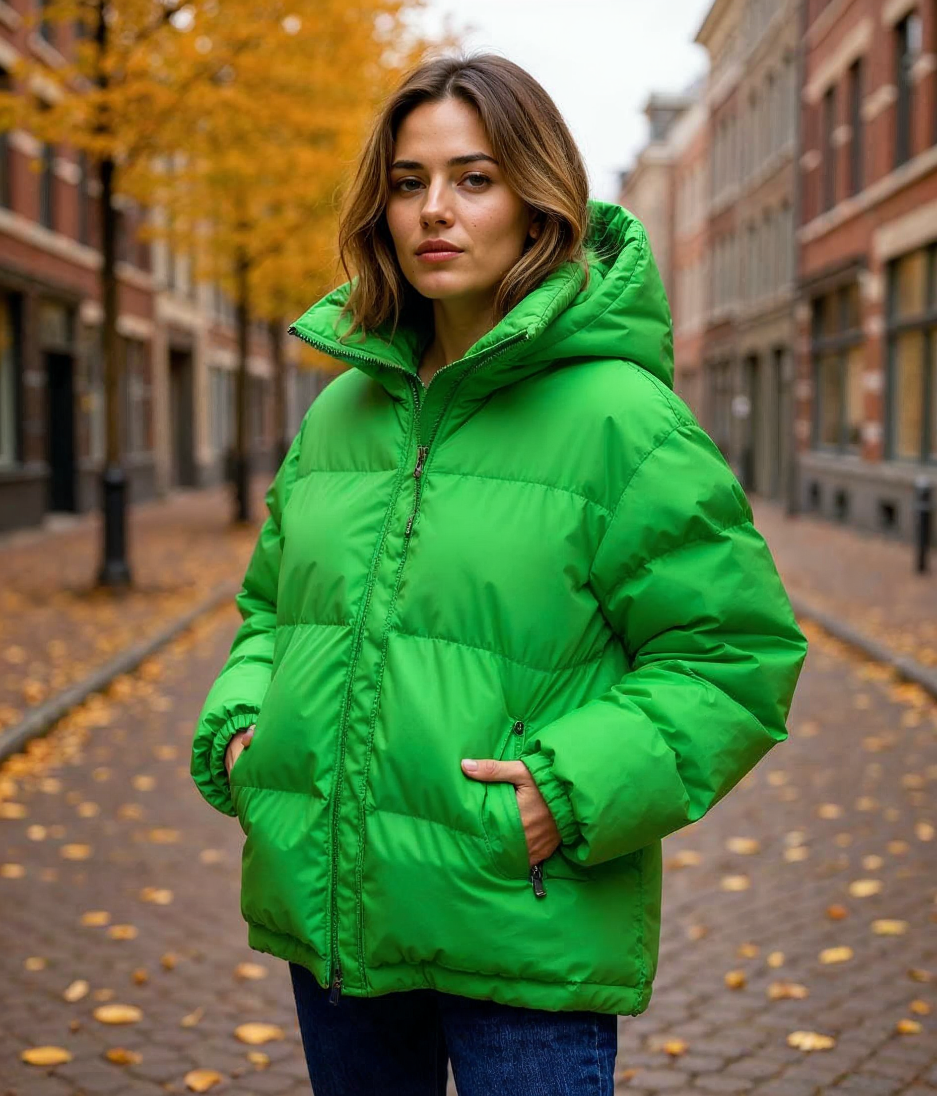 Marit l Lange Dames Jas Winter met Capuchon - Licht Gewatteerde Damesjas in Diverse Kleuren