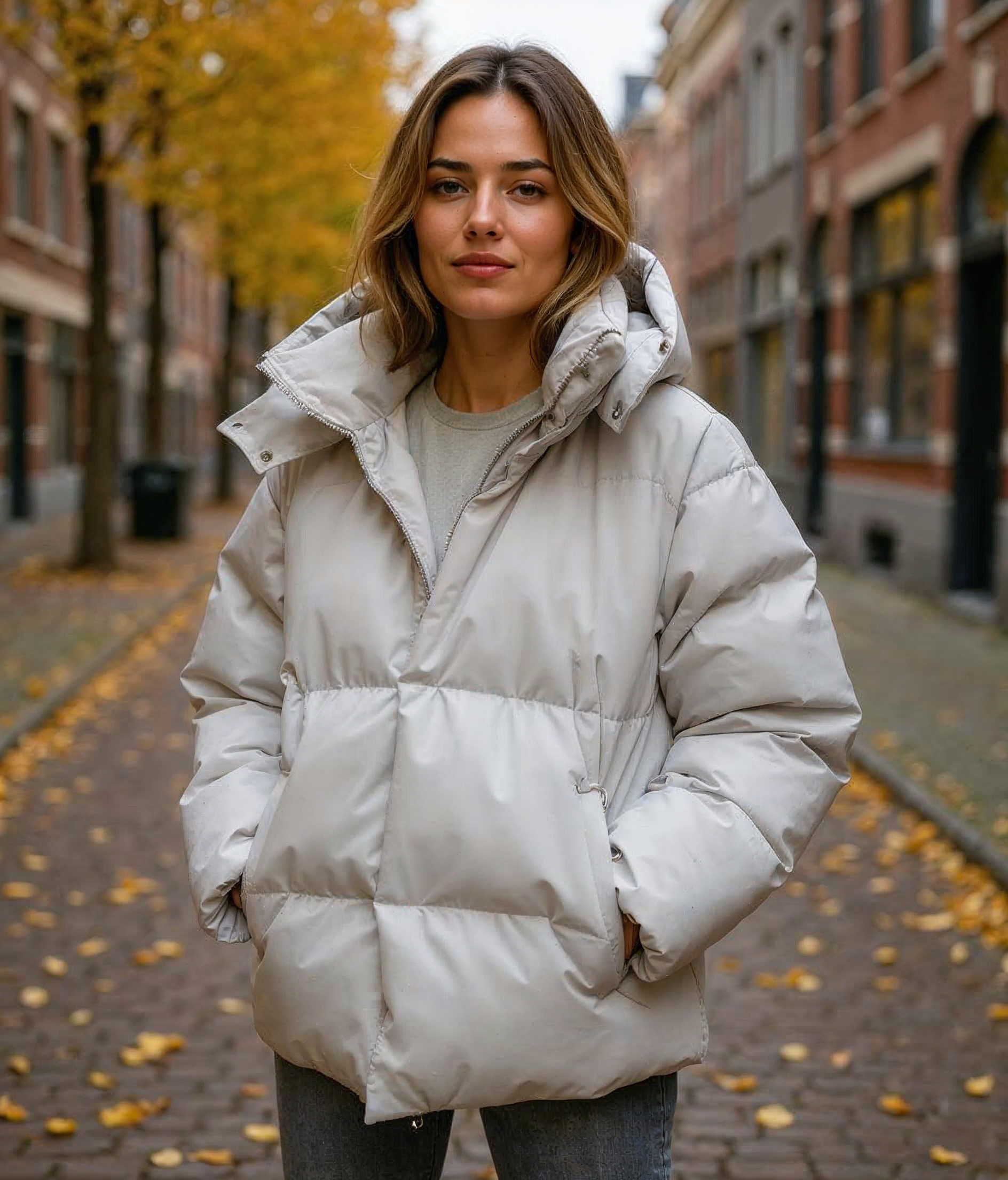 Marit l Lange Dames Jas Winter met Capuchon - Licht Gewatteerde Damesjas in Diverse Kleuren