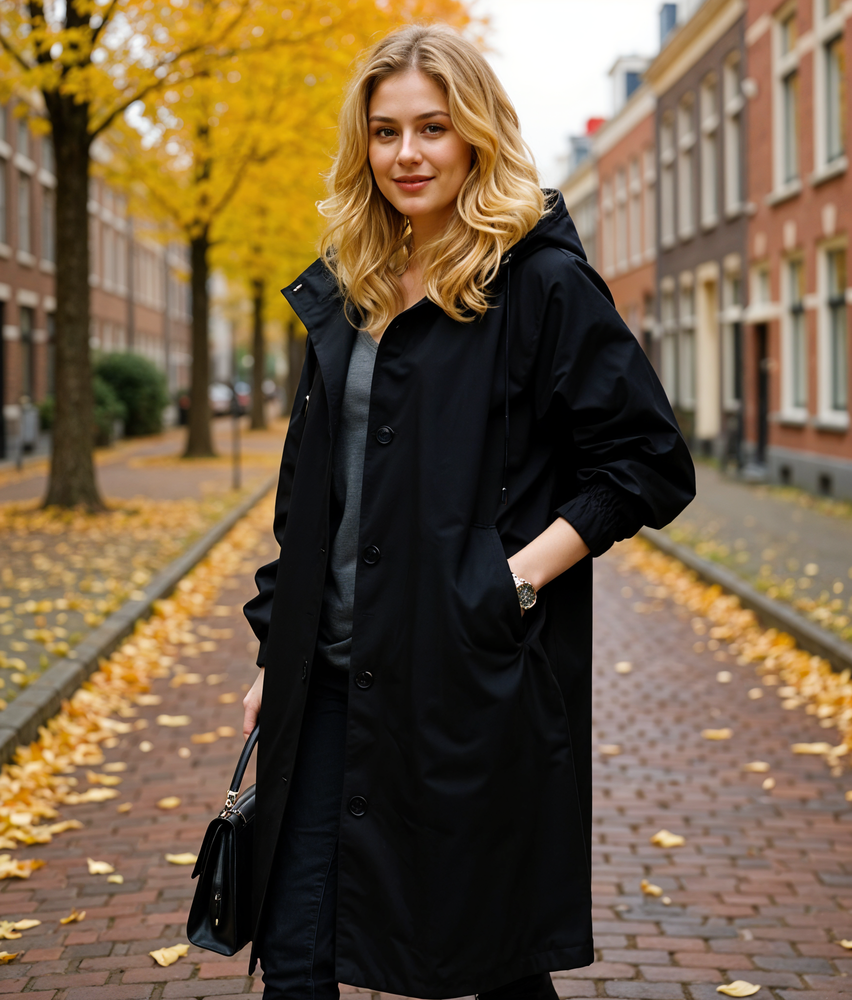 Mirre | Stijlvolle Lange Trenchcoat Dames voor Waterdichte Bescherming