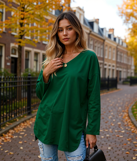 Nayla | Elegante Blouse Dames met Lange Mouwen voor Elke Gelegenheid