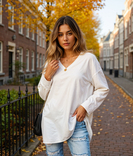 Nayla | Elegante Blouse Dames met Lange Mouwen voor Elke Gelegenheid