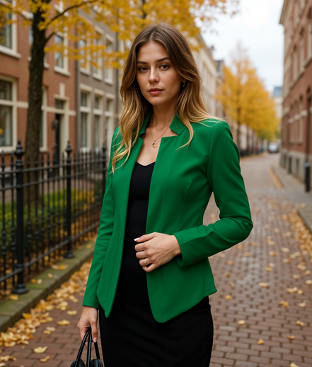 Nola | Stijlvolle Zwarte Blazer Dames voor Elegante Look