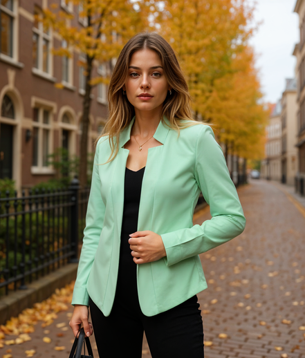 Nola | Stijlvolle Zwarte Blazer Dames voor Elegante Look