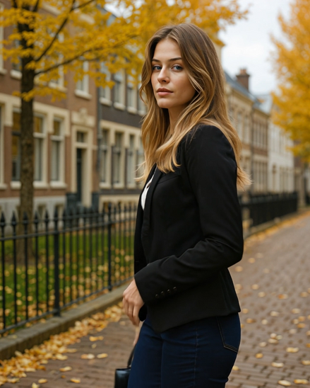 Nola | Stijlvolle Zwarte Blazer Dames voor Elegante Look