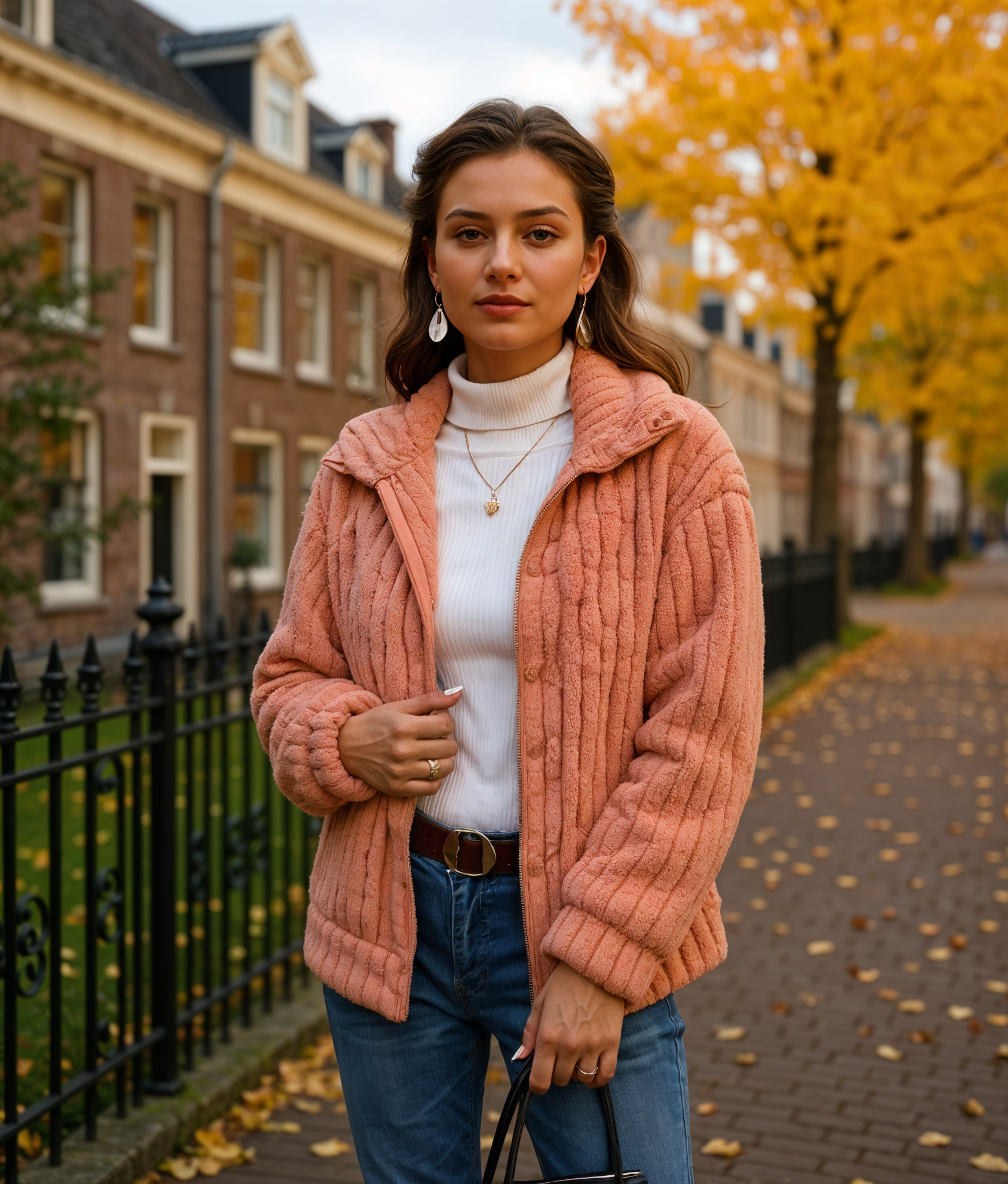 Nomi | Stijlvol Fleece Vest Dames met Elegante Kraag en Lange Lengte