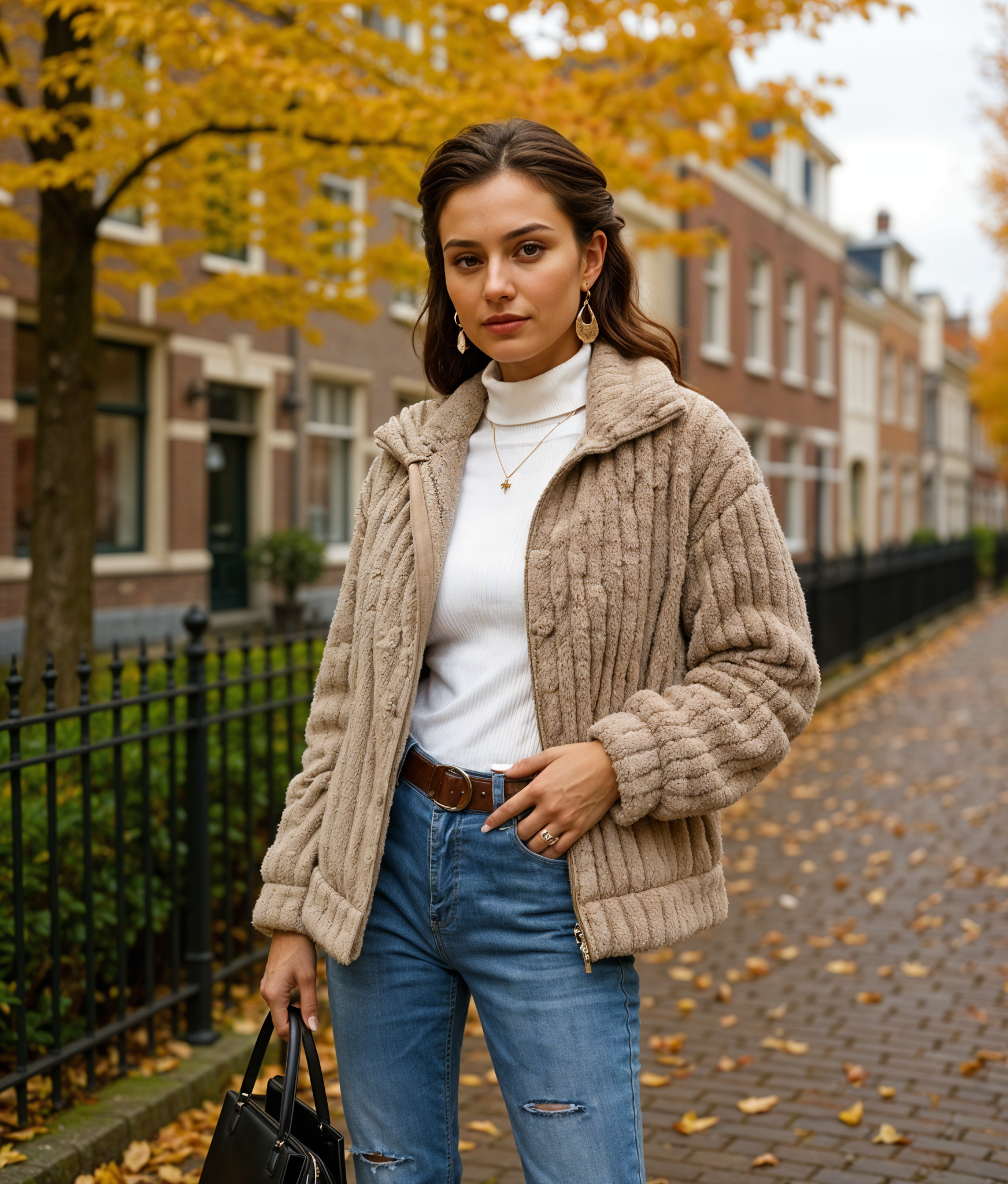 Nomi | Stijlvol Fleece Vest Dames met Elegante Kraag en Lange Lengte