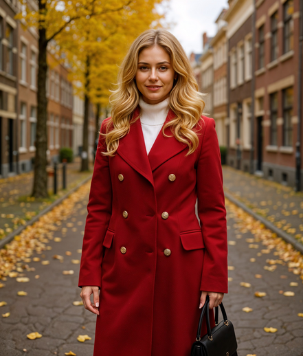 Quintina | Stijlvolle Lange Trenchcoat Dames voor Koude Dagen