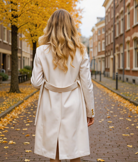 Quintina | Stijlvolle Lange Trenchcoat Dames voor Koude Dagen