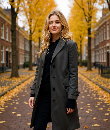 Rivka | Stijlvolle Lange Trenchcoat Dames voor Elegante Gelegenheden