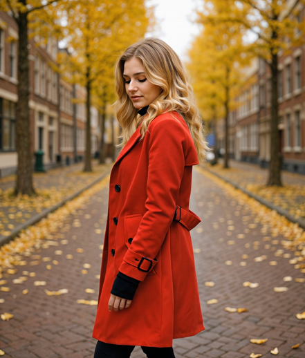 Rivka | Stijlvolle Lange Trenchcoat Dames voor Elegante Gelegenheden