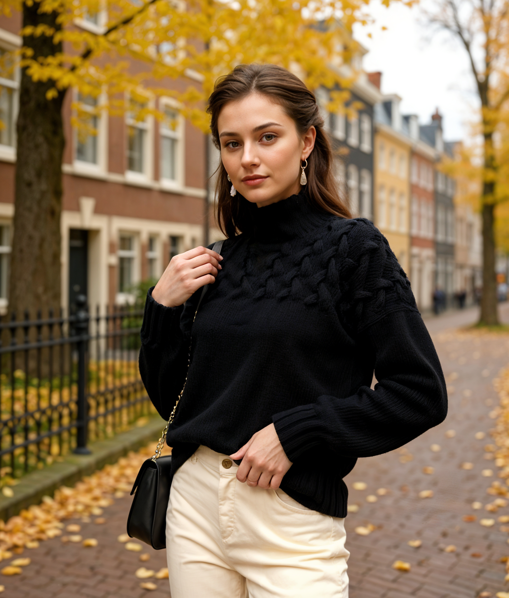 Romée | Luxe Gebreide Trui Dames met Col voor Elegante Looks