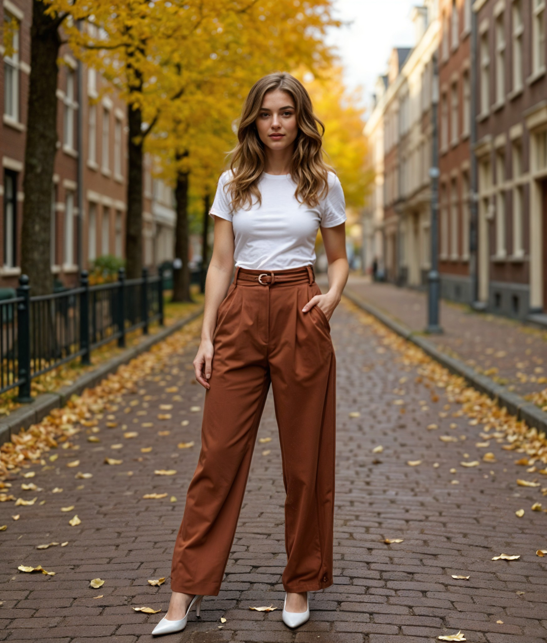 Romilda | Hoge Taille Zwarte Damesbroek met Taps Toelopende Pasvorm