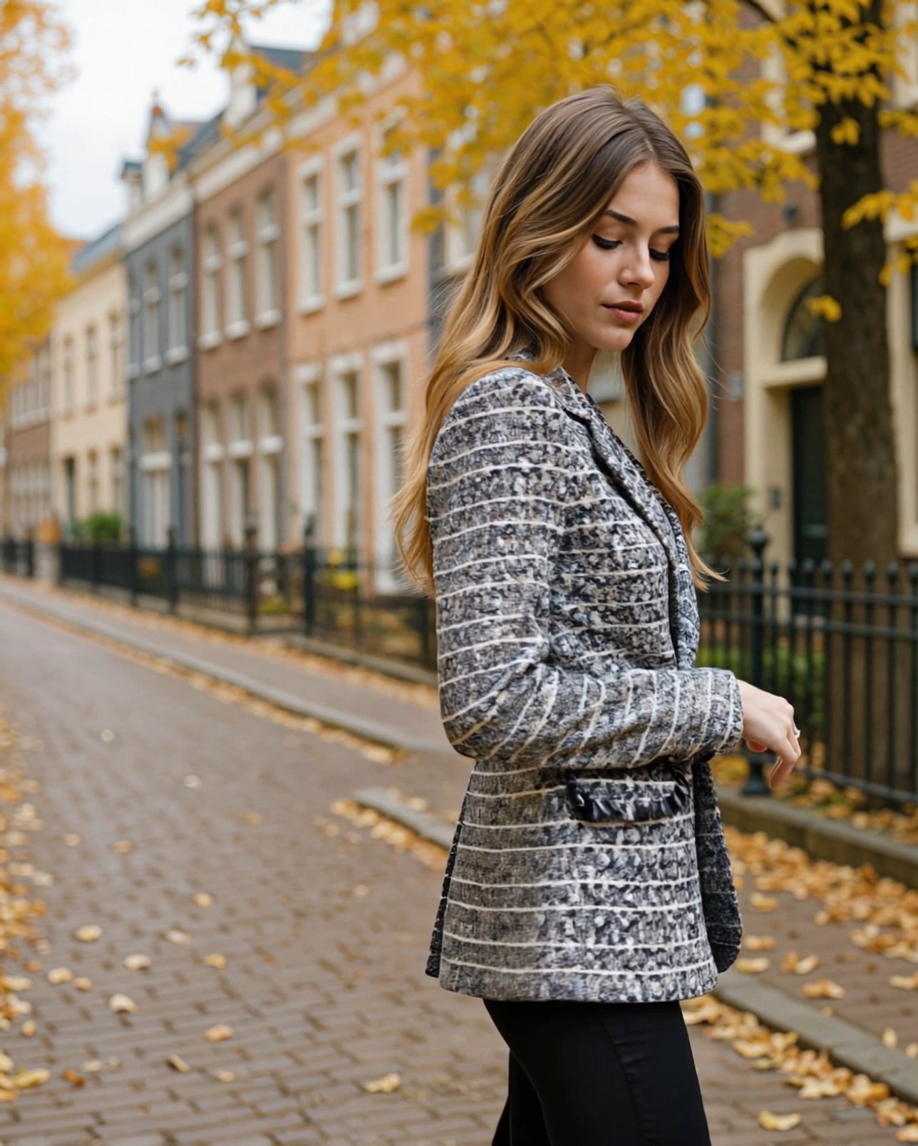 Sanne | Dames Blazer met Verfijnd Ruitpatroon voor Elegante Outfits