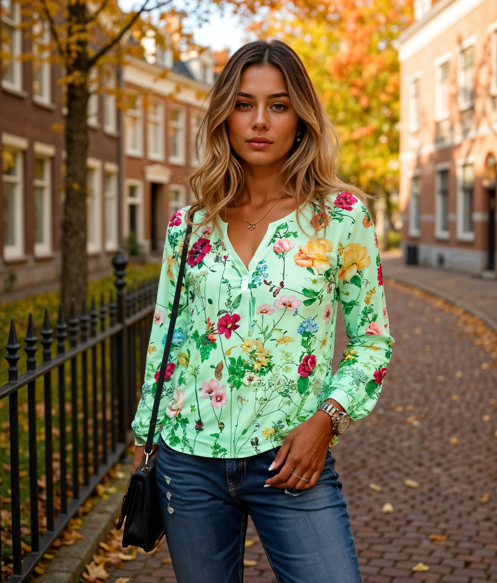 Sophie | Vrouwelijke Bloemen Blouse voor Dames met Comfortabele Pasvorm