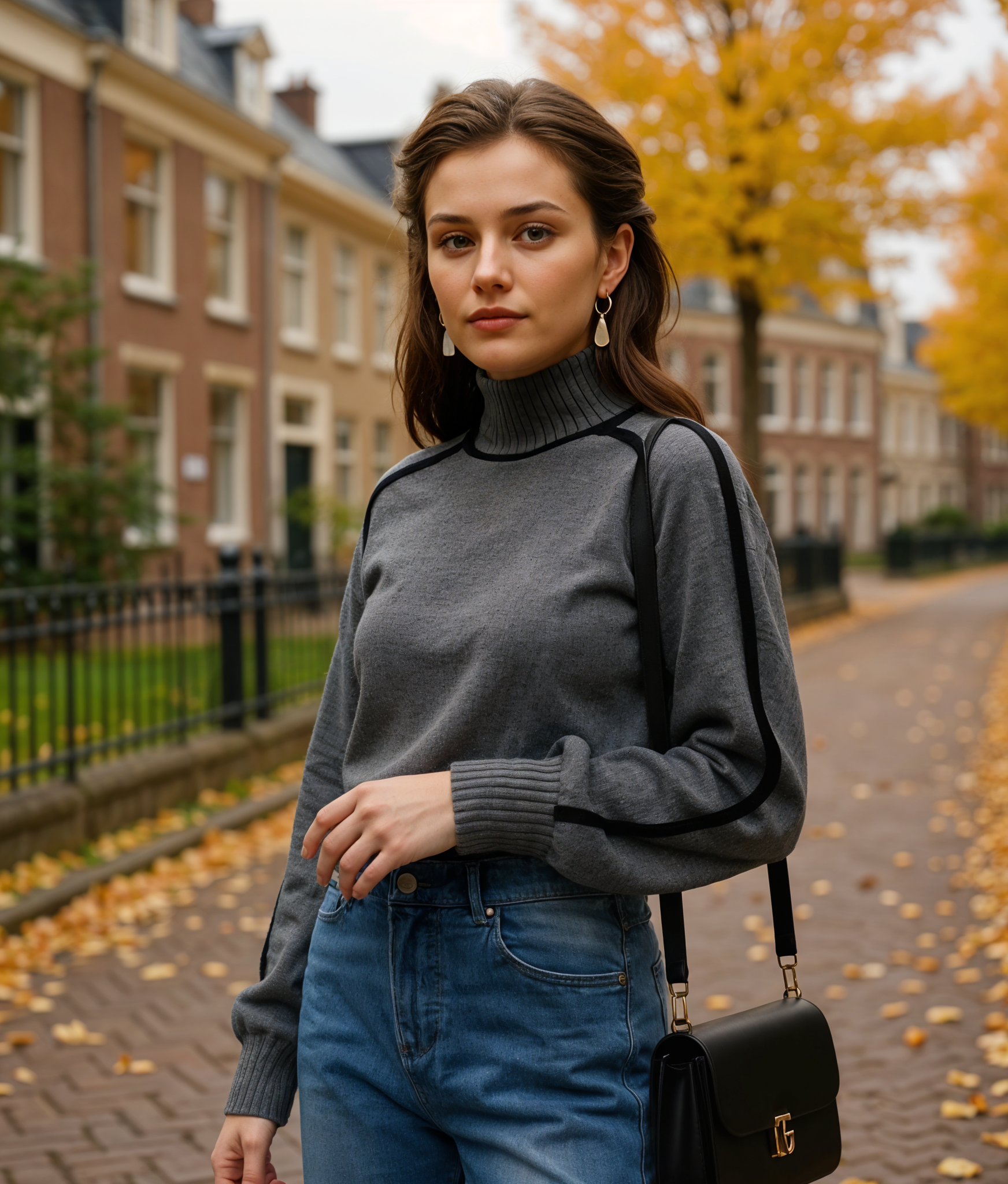 Thelma | Modieuze Oversized Coltrui Dames met Stijlvolle Contrastafwerking