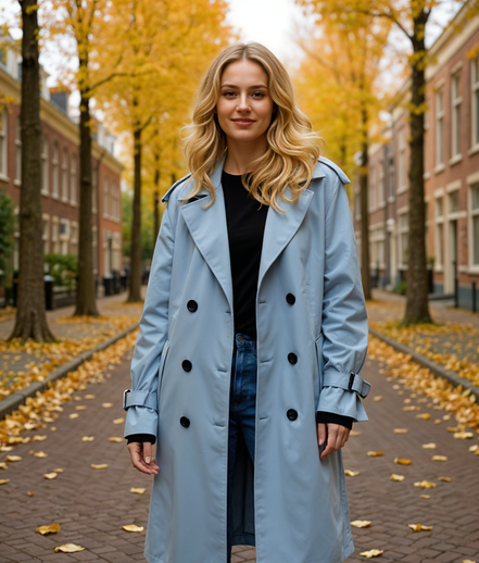 Vayen | Dames Trenchcoat Met Riem voor Trendy Look en Comfortabele Pasvorm