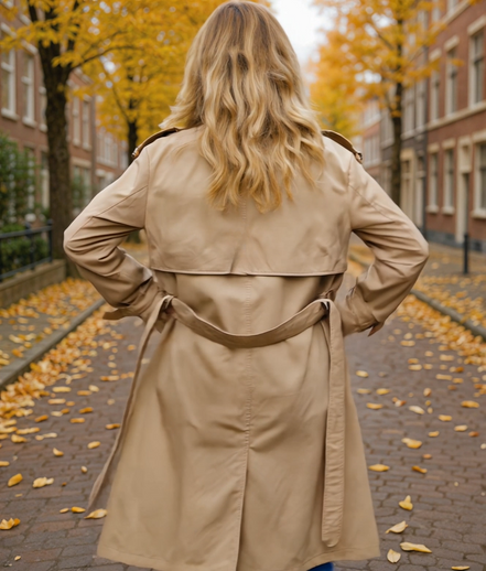 Vayen | Dames Trenchcoat Met Riem voor Trendy Look en Comfortabele Pasvorm