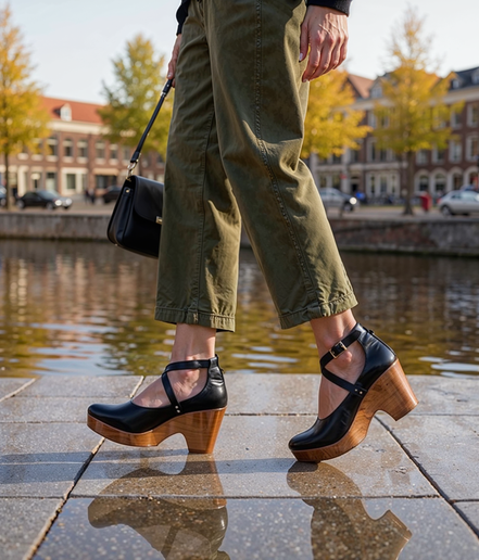 Viola  l Elegante Dames Schoenen met Hoge Hakken – Comfortabel PU en Rubber Zool, Bruin, 8 cm Hakhoogte