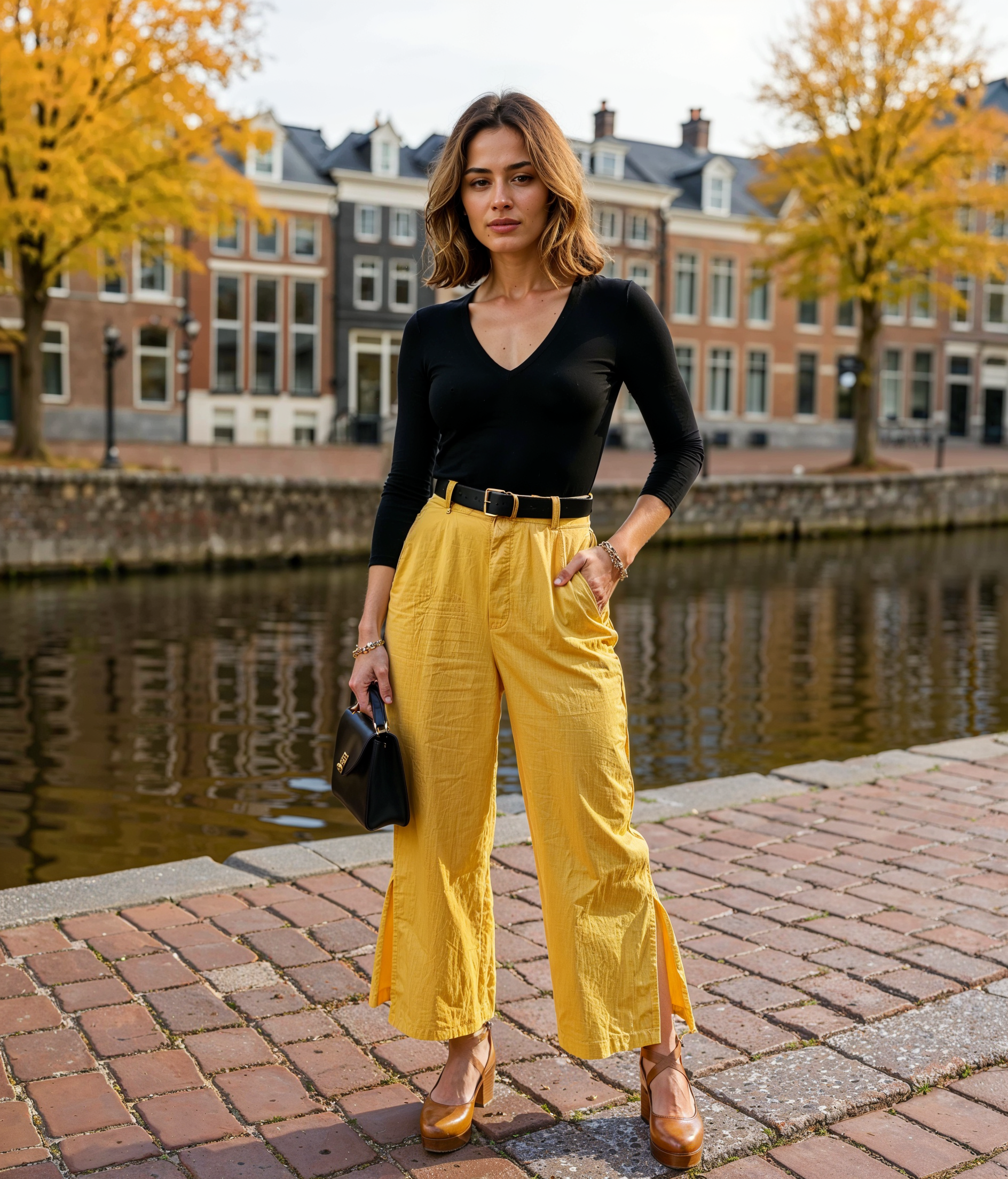 Viola  l Elegante Dames Schoenen met Hoge Hakken – Comfortabel PU en Rubber Zool, Bruin, 8 cm Hakhoogte