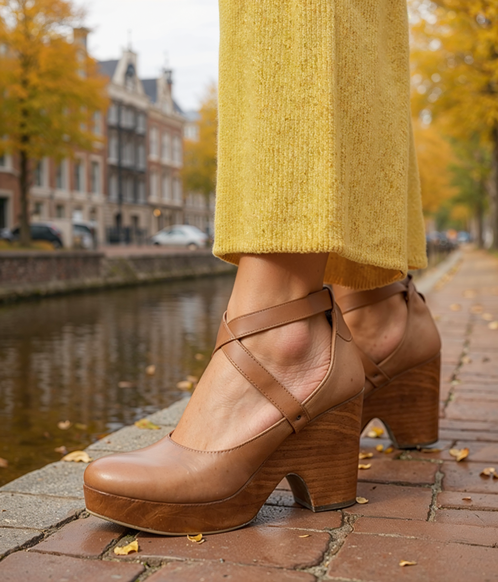 Viola  l Elegante Dames Schoenen met Hoge Hakken – Comfortabel PU en Rubber Zool, Bruin, 8 cm Hakhoogte