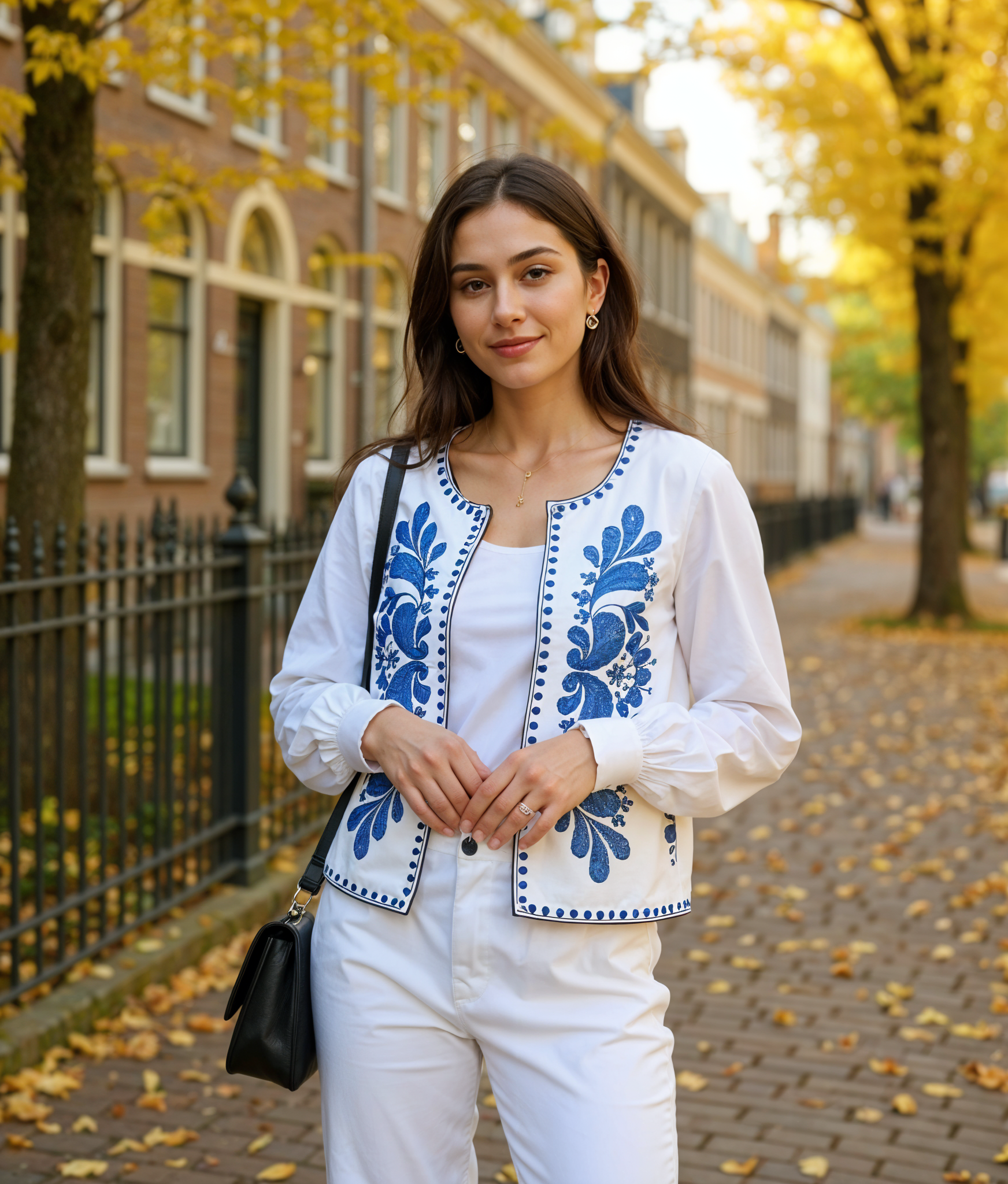 Wies | Stijlvol Mouwloos Vest Dames met Geborduurde Details