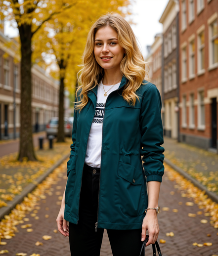 Zivy | Dames Trenchcoat met Verstelbare Taille en Ruime Voorzakken