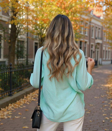 Aivy | Luchtige Zomer Blouse Dames met Vrolijke Kleuren en Comfortabele Pasvorm
