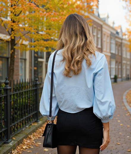 Veerle | Stijlvolle Witte Dames Blouse met Korte Mouwen voor Elke Gelegenheid