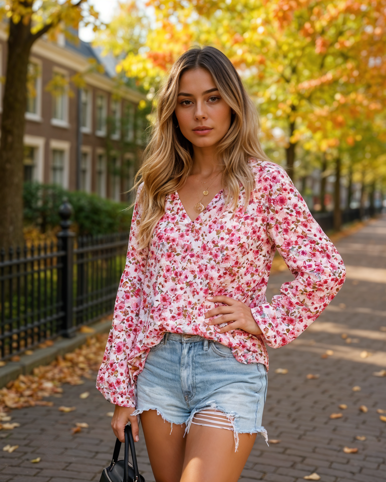 Amira | Stijlvolle Lange Blouse Dames met Bloemenprint voor Zomerse Look
