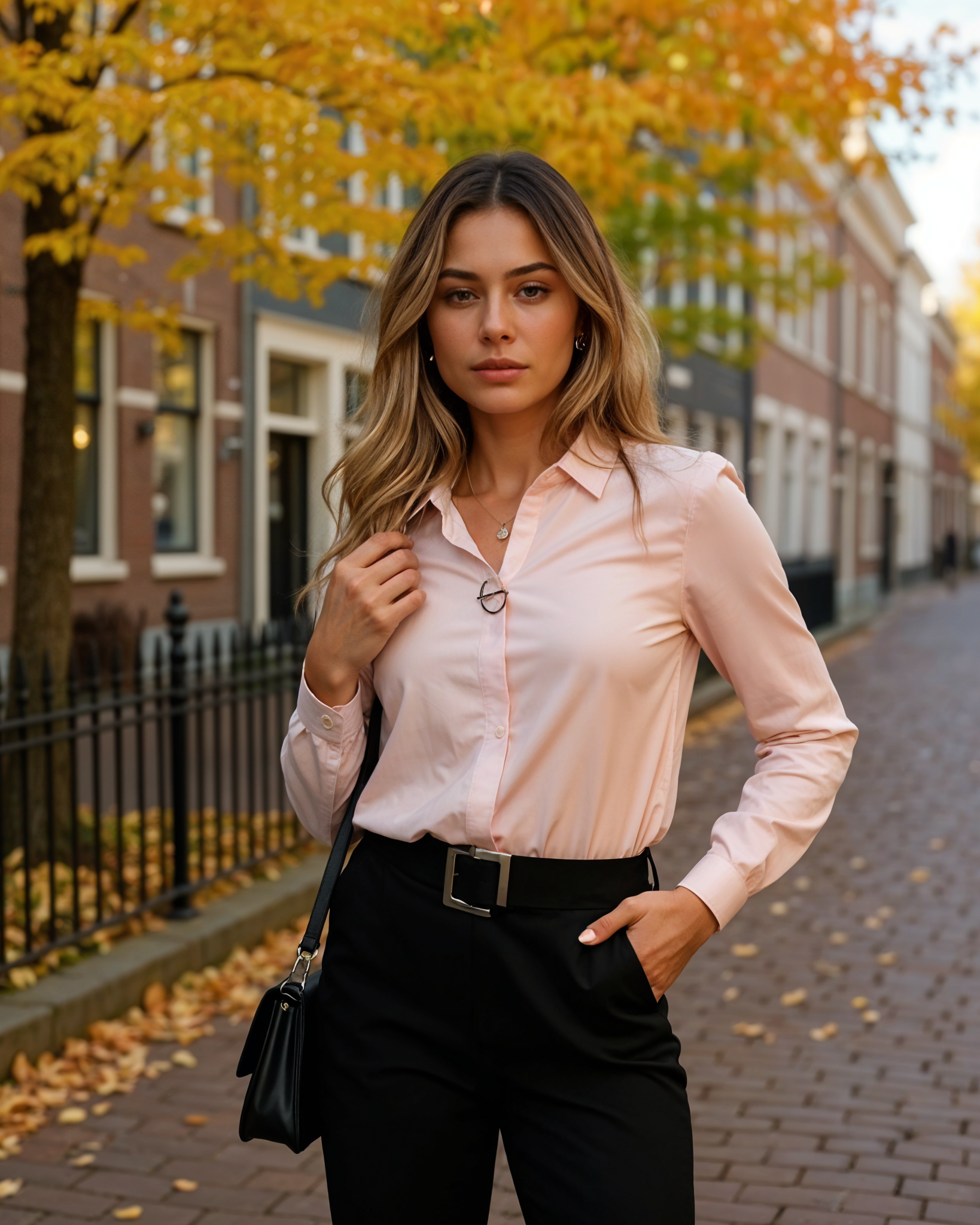 Leya | Witte Dames Blouse Met Elegante Effen Stijl Voor Elke Gelegenheid