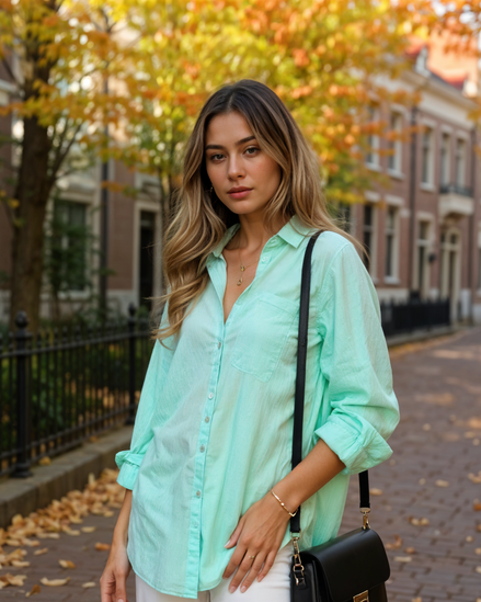 Aivy | Luchtige Zomer Blouse Dames met Vrolijke Kleuren en Comfortabele Pasvorm
