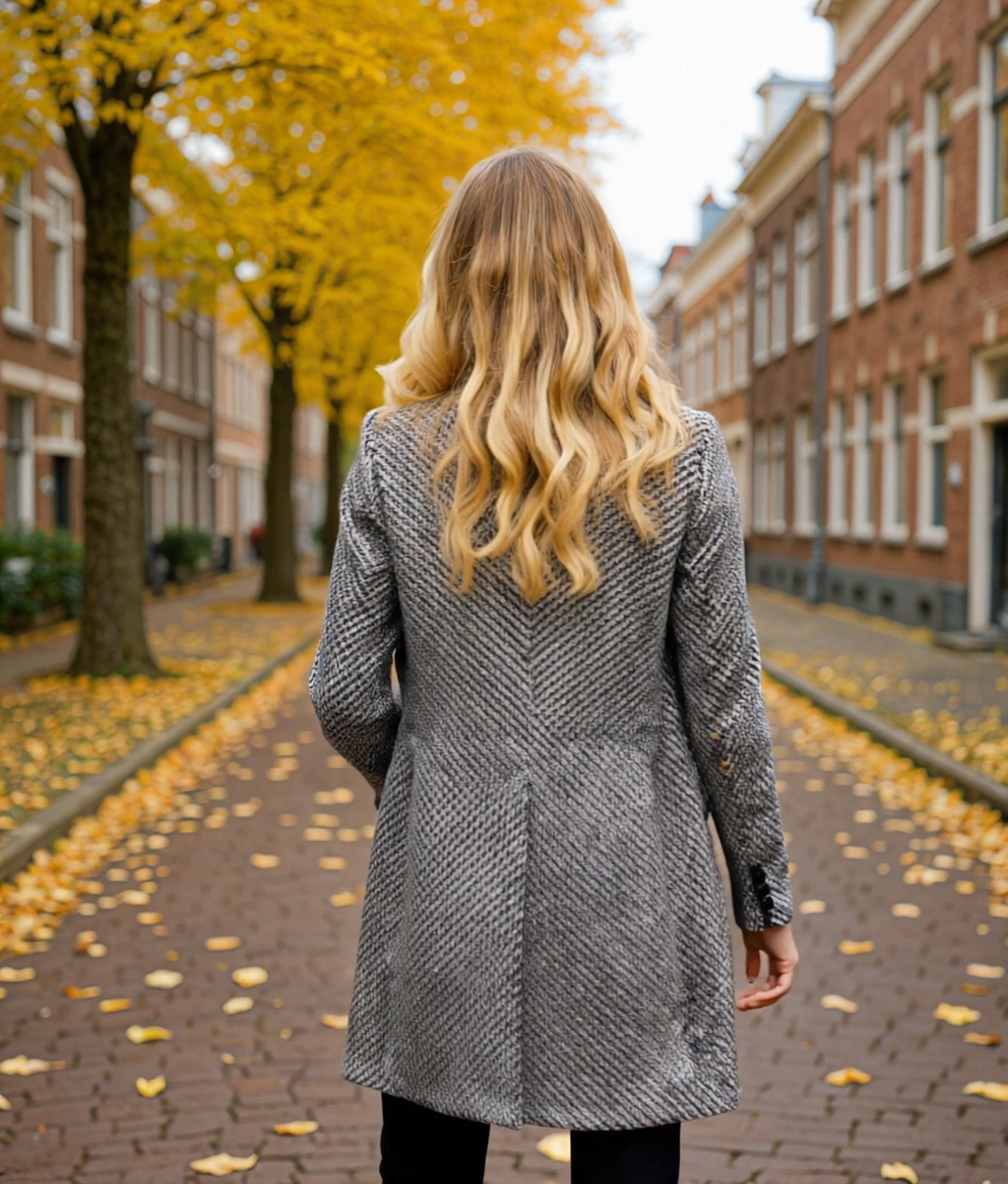 Mazarine | Stijlvolle Lange Dames Jas Winter met Houndstooth Patroon